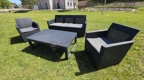 Zestaw ogrodowy z sofą, 2 fotelami i stołem podnoszonym K3L grafit