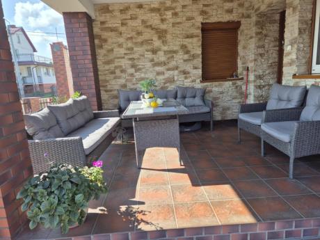 Zestaw ogrodowy z sofami 175cm, fotelami i wysokim stołem Perata Grande Anthracite