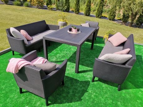 Zestaw ogrodowy z wysokim stołem Meblobranie SFM grafit