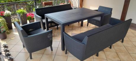 Zestaw ogrodowy z wysokim stołem Meblobranie SFM grafit