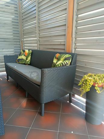 Zestaw ogrodowy z wysokim stołem Meblobranie SFM grafit