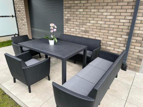 Zestaw ogrodowy z wysokim stołem Meblobranie SFM grafit