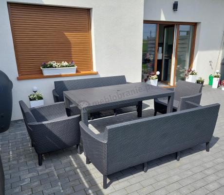 Zestaw ogrodowy z wysokim stołem Meblobranie SFM grafit