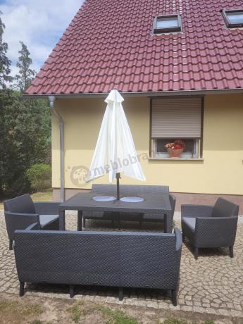 Zestaw ogrodowy z wysokim stołem Meblobranie SFM grafit