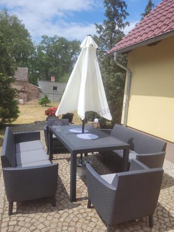 Zestaw ogrodowy z wysokim stołem Meblobranie SFM grafit