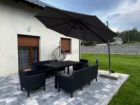 Zestaw ogrodowy z wysokim stołem Meblobranie SFM grafit