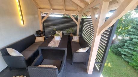 Zestaw ogrodowy z wysokim stołem Meblobranie SFM grafit