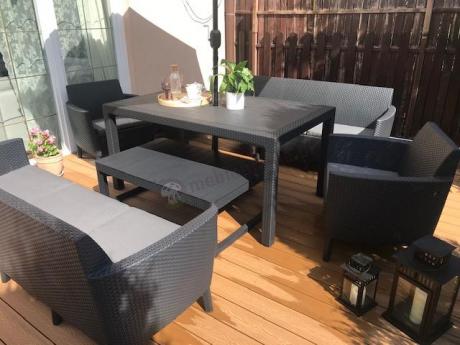 Zestaw ogrodowy z wysokim stołem Meblobranie SFM grafit