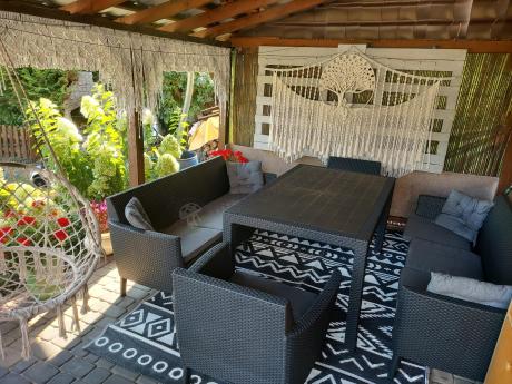 Zestaw ogrodowy z wysokim stołem Meblobranie SFM grafit