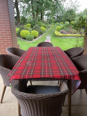 Zestaw ogrodowy ze stołem obiadowym technorattan Cioso Dining 6+1 - Brown