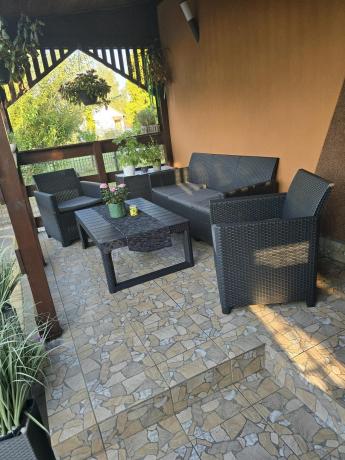 Zestaw ogrodowy ze stołem podnoszonym K3L grafit