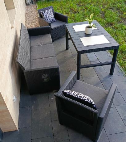 Zestaw ogrodowy ze stołem podnoszonym K3L grafit