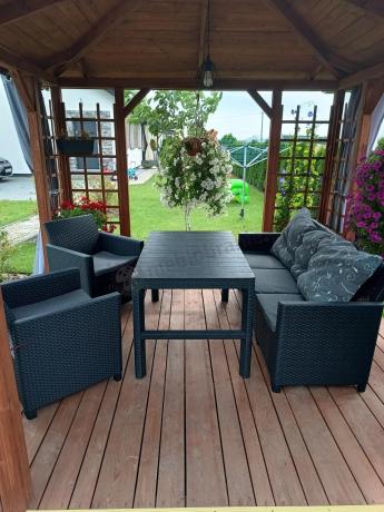 Zestaw ogrodowy ze stołem podnoszonym K3L grafit