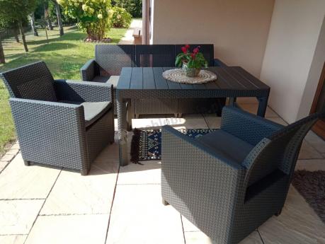 Zestaw ogrodowy ze stołem podnoszonym K3L grafit