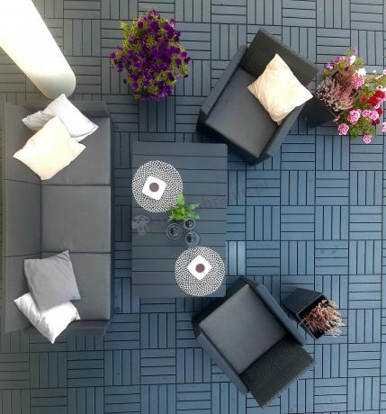 Zestaw ogrodowy ze stołem podnoszonym K3L grafit