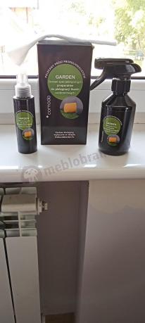 Zestaw specjalistycznych preparatów do pielęgnacji tkanin mebli ogrodowych - impregnat + odplamiacz