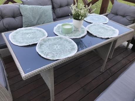 Zestaw technorattanowy z wysokim stołem Perata Grande Light Grey