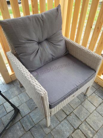 Zestaw technorattanowy z wysokim stołem Perata Grande Light Grey