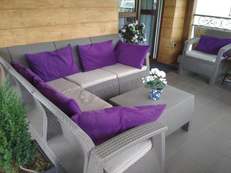 Corfu Relax Duo narożnik meble ogrodowe z fotelami cappuccino