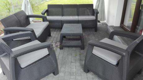 Keter Corfu Set Triple Max Curver - meble ogrodowe z dwoma sofami