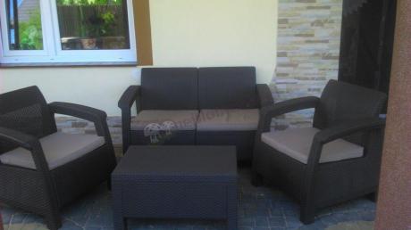 Komplet balkonowy z poduszkami Corfu Set Curver