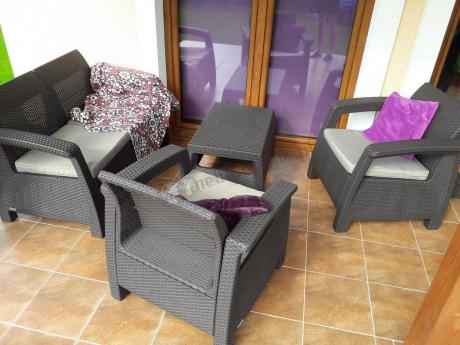 Meble ogrodowe Corfu Set zestaw technorattan look