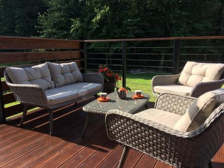 Luksusowe meble ogrodowe technorattan ASTURITO Melange Grigio & Beige