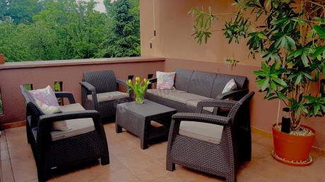 Meble tarasowe Corfu Set Triple Max w przytulnej aranżacji