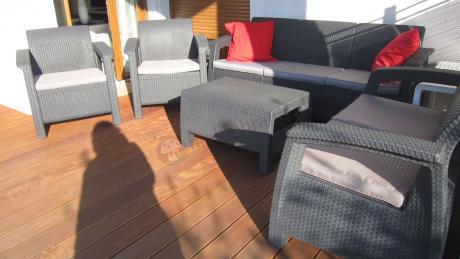 Meble tarasowe z technorattanu Corfu Set Triple Max