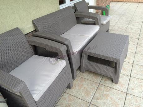 Meble w kolorze cappuccino firmy Curver - Corfu Set