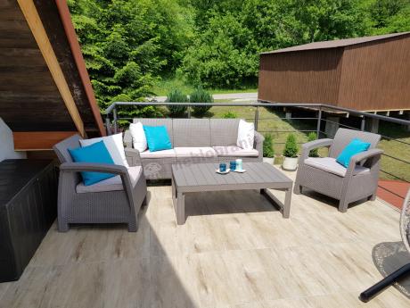 Zestaw mebli Keter Corfu Set Lyon Max cappuccino