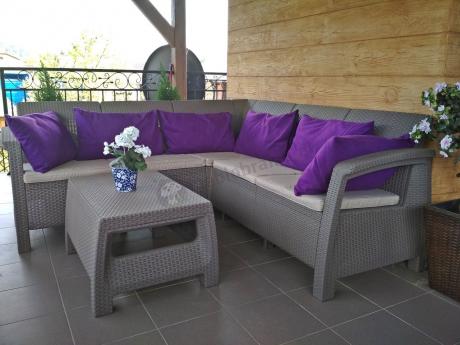 Zestaw ogrodowy narożnik z fotelami Corfu Relax Duo z poduszkami