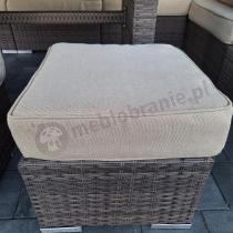 Aranżacja: 2x Pufa premium technorattan Nilamito Double Brown