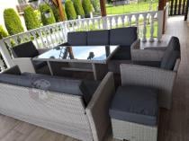 Aranżacja: 2x Pufa technorattan z poduszką Nilamito Light Grey