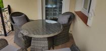 Aranżacja: Altito Quatro Dining zestaw obiadowy z technorattanu Dark Grey & Blue Grey