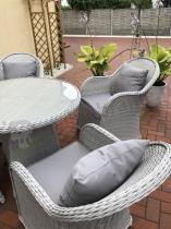 Aranżacja: Altito Quatro Dining zestaw obiadowy z technorattanu Off-White & Taupe