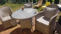 Aranżacja: Altito Quattro Dining zestaw obiadowy technorattan Dim Grey & Taupe