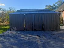 Aranżacja: Aluminiowa altana ogrodowa 3x6 z dachem z poliwęglanu i zasłonami - Havero