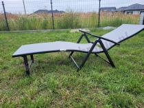 Aranżacja: Aluminiowa leżanka ogrodowa z regulacją Kubu - Silver + Black