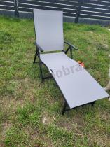 Aranżacja: Aluminiowa leżanka ogrodowa z regulacją Kubu - Silver + Black