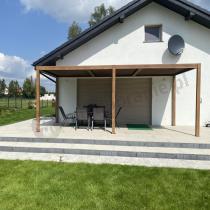 Aranżacja: Aluminiowa pergola na taras 3x6 z lamelami Lufel - imitacja drewna