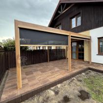 Aranżacja: Aluminiowa pergola na taras 3x6 z lamelami Lufel - imitacja drewna