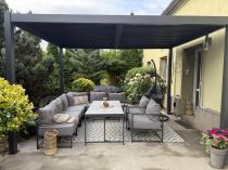 Aranżacja: Aluminiowa pergola na taras wolnostojąca Lufel 3x4 - Antracite