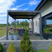 Aranżacja: Aluminiowa pergola na taras wolnostojąca Lufel 3x4 - Antracite