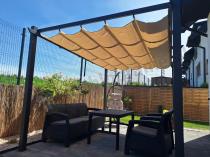 Aranżacja: Aluminiowa pergola ogrodowa 3x4 Kirn Beż