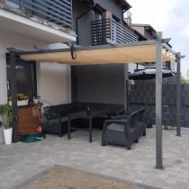Aranżacja: Aluminiowa pergola ogrodowa 3x4 Kirn Beż
