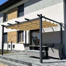 Aranżacja: Aluminiowa pergola ogrodowa 3x4 Kirn Beż