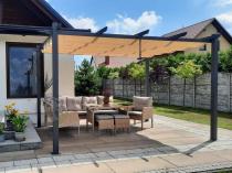 Aranżacja: Aluminiowa pergola ogrodowa 3x4 Kirn Beż