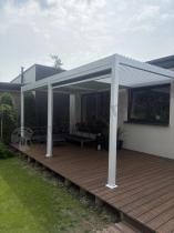 Aranżacja: Aluminiowa pergola ogrodowa 3x6 z lamelami Lufel - Biała