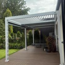 Aranżacja: Aluminiowa pergola ogrodowa 3x6 z lamelami Lufel - Biała